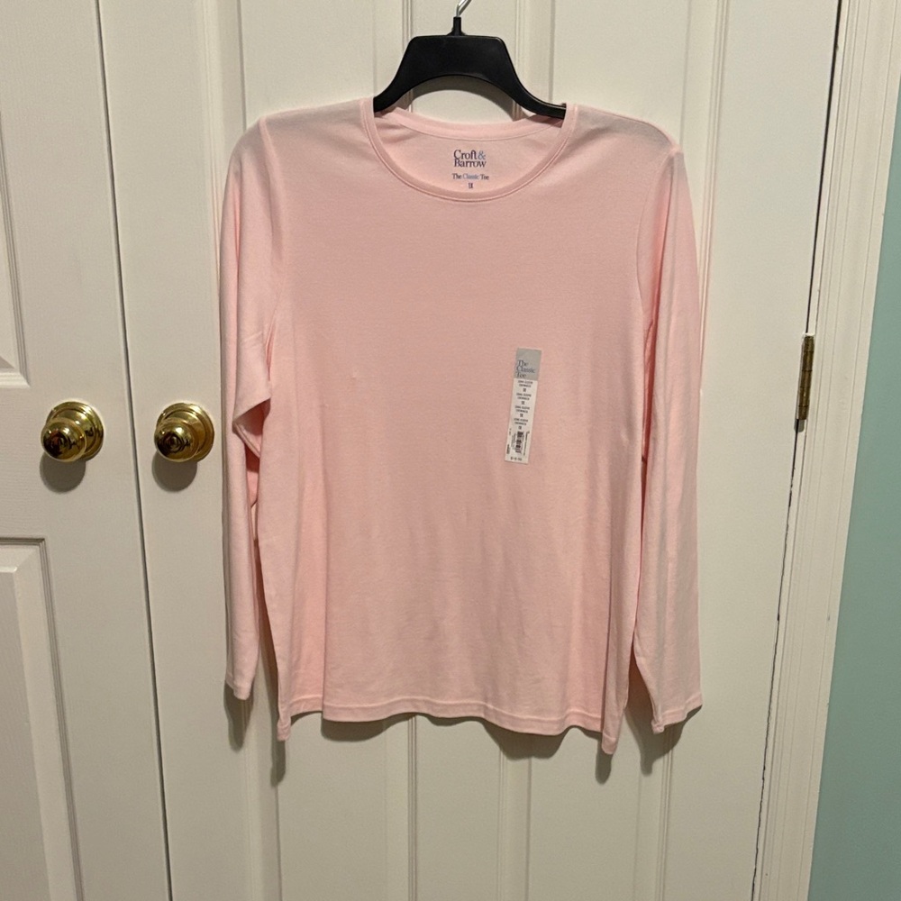 🐥Croft & Barrow Pink Long Sleeve Tee